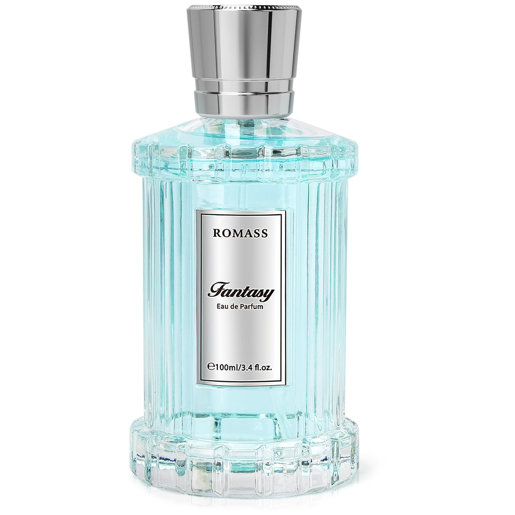 ROMASS Fantasy Unisex Eau de Parfum 100ml with Exotic Floral Woody Amber Fragrance Orange Blossom Jasmine Rose Vanilla Cedar