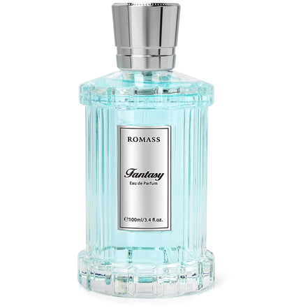 ROMASS Fantasy Unisex Eau de Parfum 100ml with Exotic Floral Woody Amber Fragrance Orange Blossom Jasmine Rose Vanilla Cedar