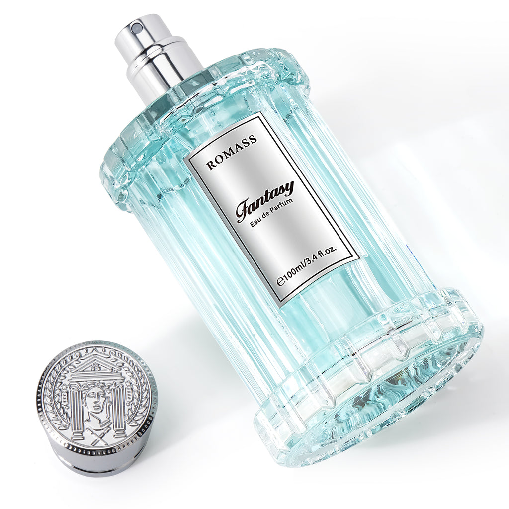 ROMASS Fantasy Unisex Eau de Parfum 100ml with Exotic Floral Woody Amber Fragrance Orange Blossom Jasmine Rose Vanilla Cedar