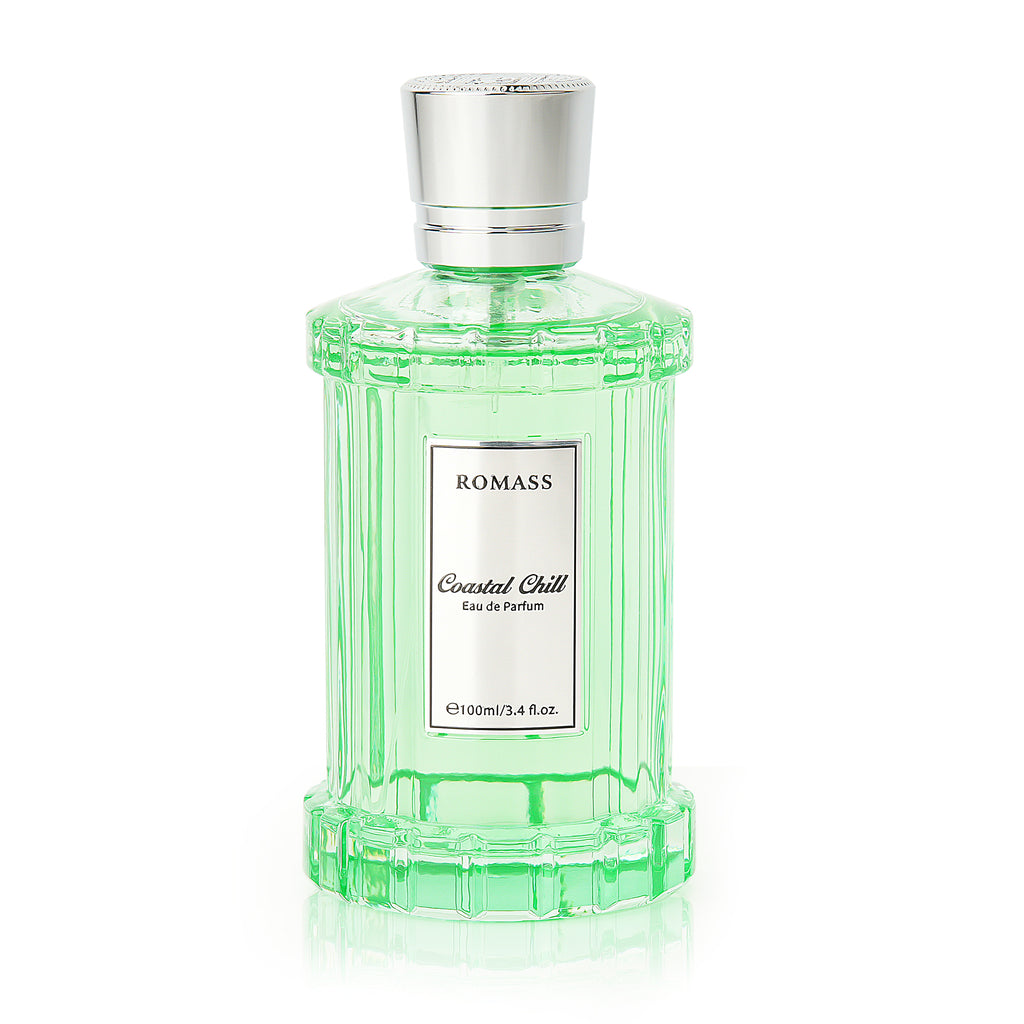 ROMASS Coastal Chill Eau de Parfum Unisex 100ml with Frosted Bergamot Tidepool Moss & Sun Bleached Ambergris