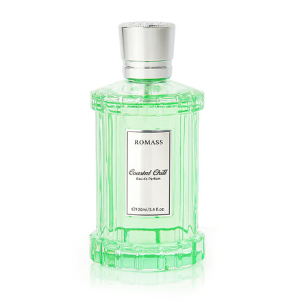 ROMASS Coastal Chill Eau de Parfum Unisex 100ml with Frosted Bergamot Tidepool Moss & Sun Bleached Ambergris