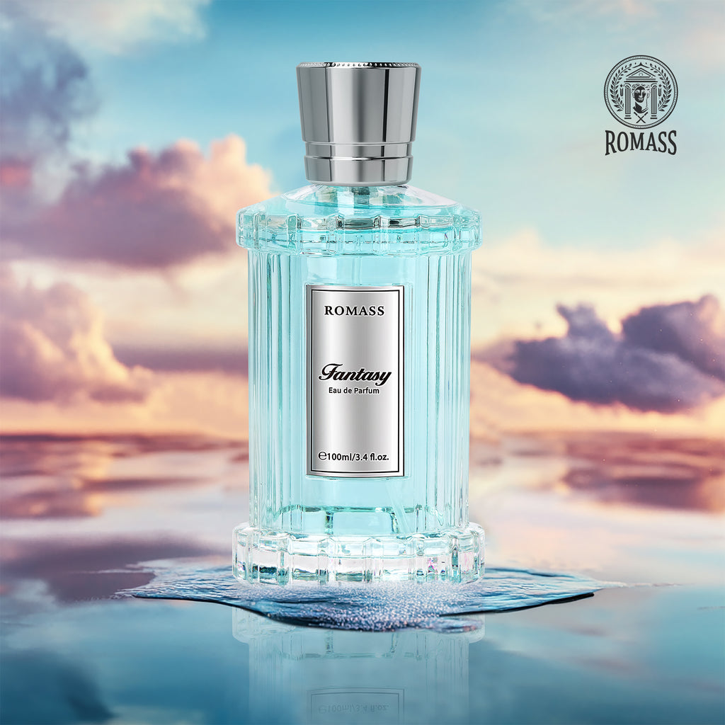 ROMASS Fantasy Unisex Eau de Parfum 100ml with Exotic Floral Woody Amber Fragrance Orange Blossom Jasmine Rose Vanilla Cedar