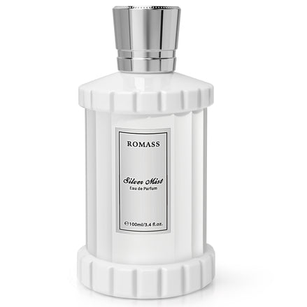 Romass Silver Mist Eau de Parfum Spray for Men & Women with Orange Blossom, Lemon, Bergamot, Blackcurrant, Rose, Musk & Cedar - 3.4oz/100ml