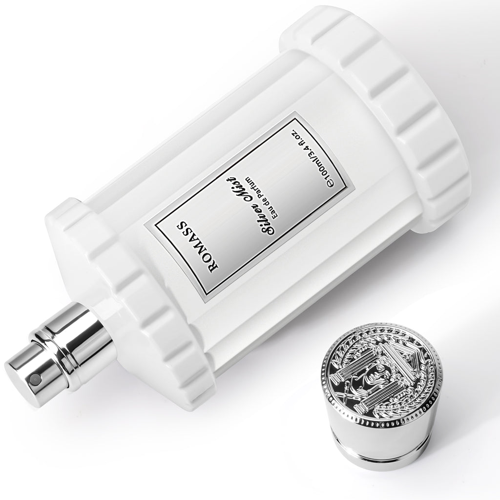 Romass Silver Mist Eau de Parfum Spray for Men & Women with Orange Blossom, Lemon, Bergamot, Blackcurrant, Rose, Musk & Cedar - 3.4oz/100ml