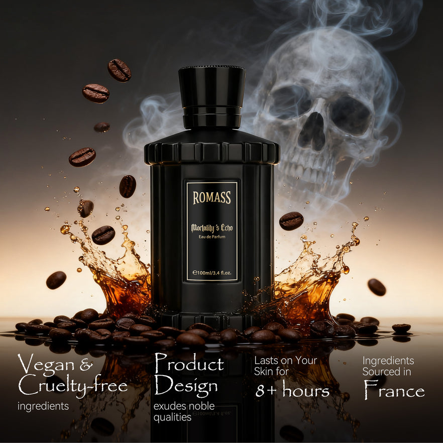 ROMASS Mortality’s Echo Eau de Parfum 3.4oz/100ml | Obsidian Black Bot