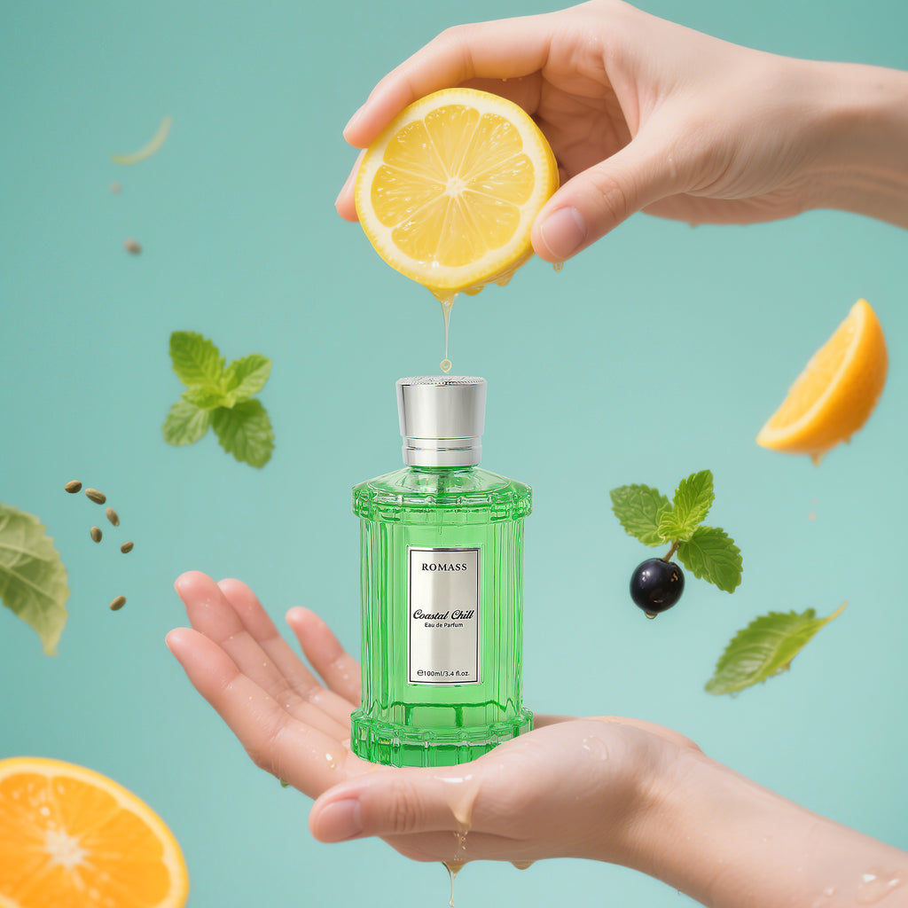 ROMASS Coastal Chill Eau de Parfum Unisex 100ml with Frosted Bergamot Tidepool Moss & Sun Bleached Ambergris
