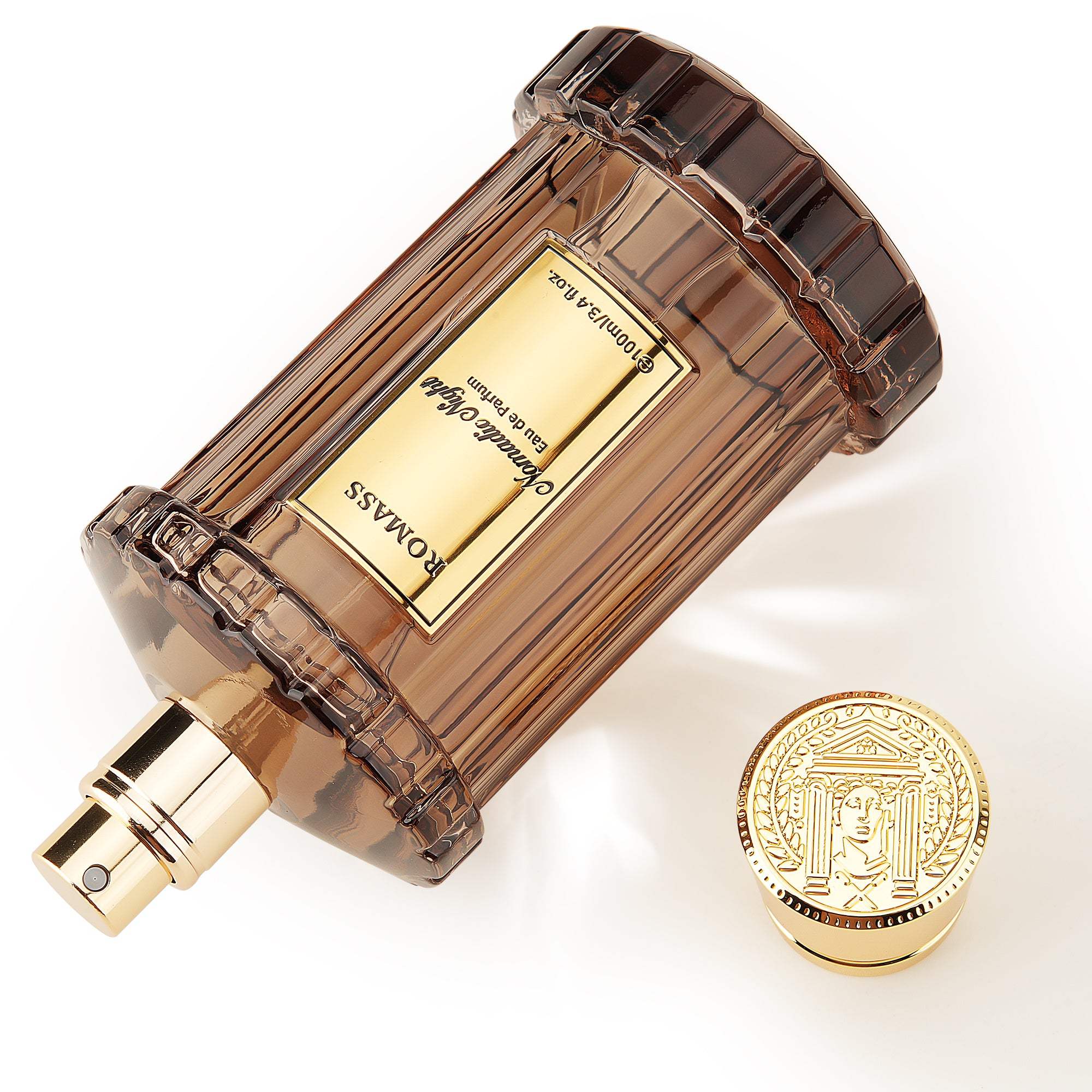 ROMASS Nomadic Night EDP Unisex Parfum 3.4oz 100ml Deep Smoky Oud Leather Raspberry Spices Notes in Elegant Glass Bottle for Adventurous Souls