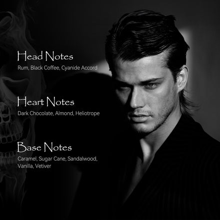 ROMASS Mortality’s Echo Eau de Parfum 3.4oz/100ml | Obsidian Black Bottle | Long-Lasting Dark Gourmand Fragrance | Notes of Dark Cocoa, Rum, and Ancient Cypress