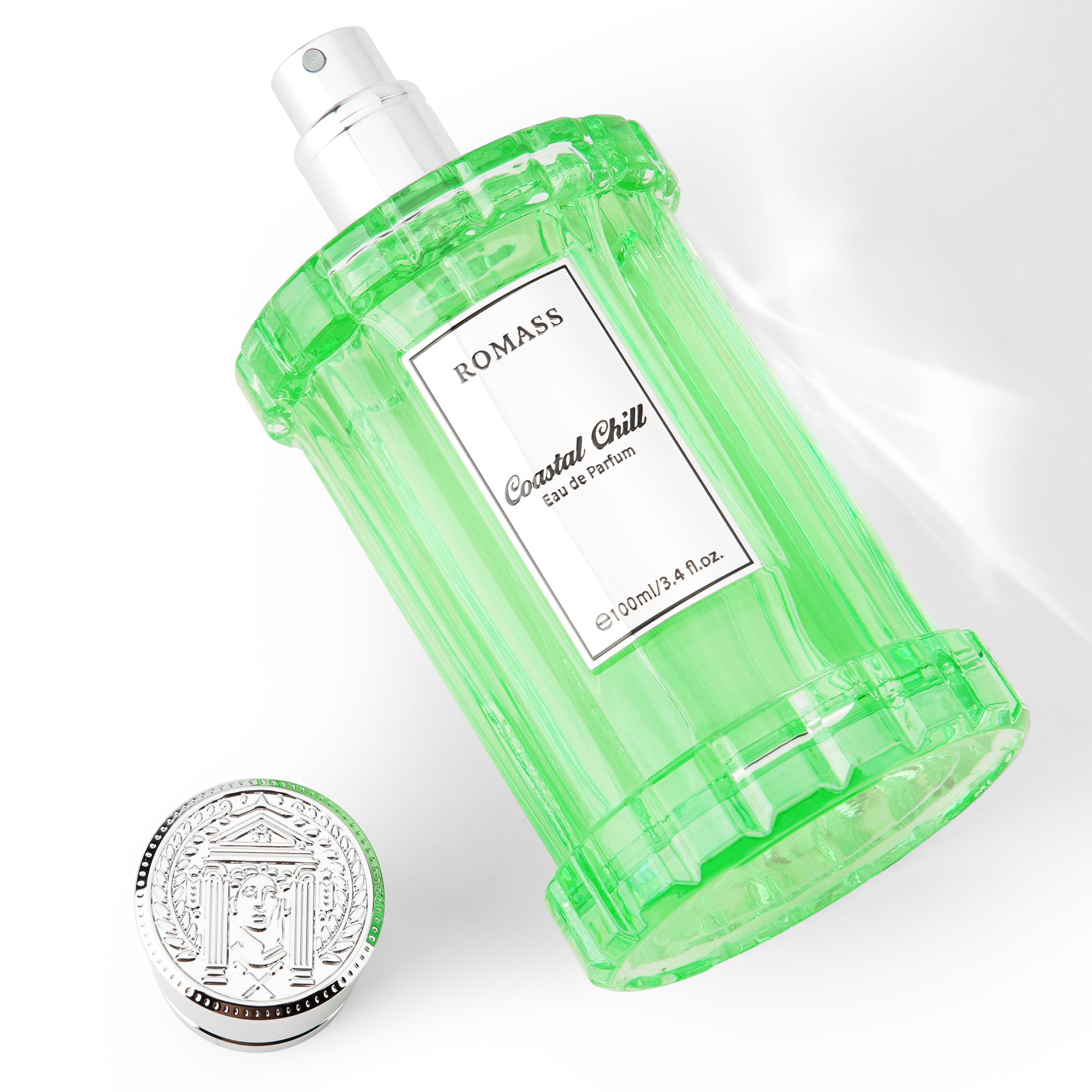 ROMASS Coastal Chill Eau de Parfum Unisex 100ml with Frosted Bergamot Tidepool Moss & Sun Bleached Ambergris