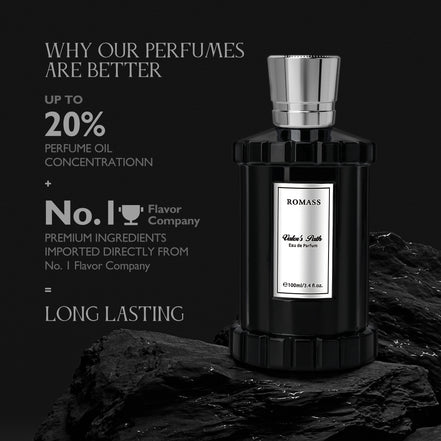 ROMASS Valor's Path Eau de Parfum Spray for Men & Women 3.4oz/100ml with Citrus Orange Blossom Lemon Lavender Vetiver Cedar & Amber Fragrance Unisex